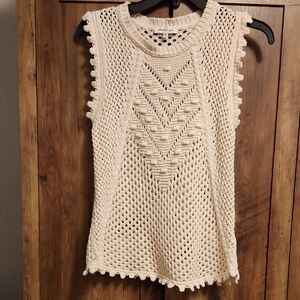 Another Love Ivory Crochet Top